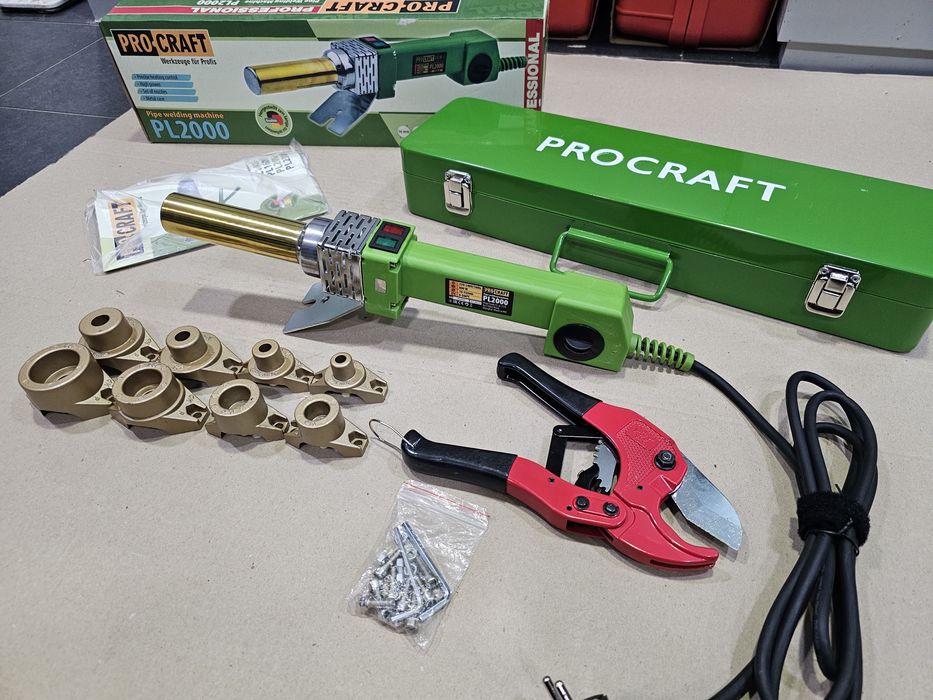 Паяльник для труб ProCraft PL2000 + Ножницы 16-32мм насадки Круглый