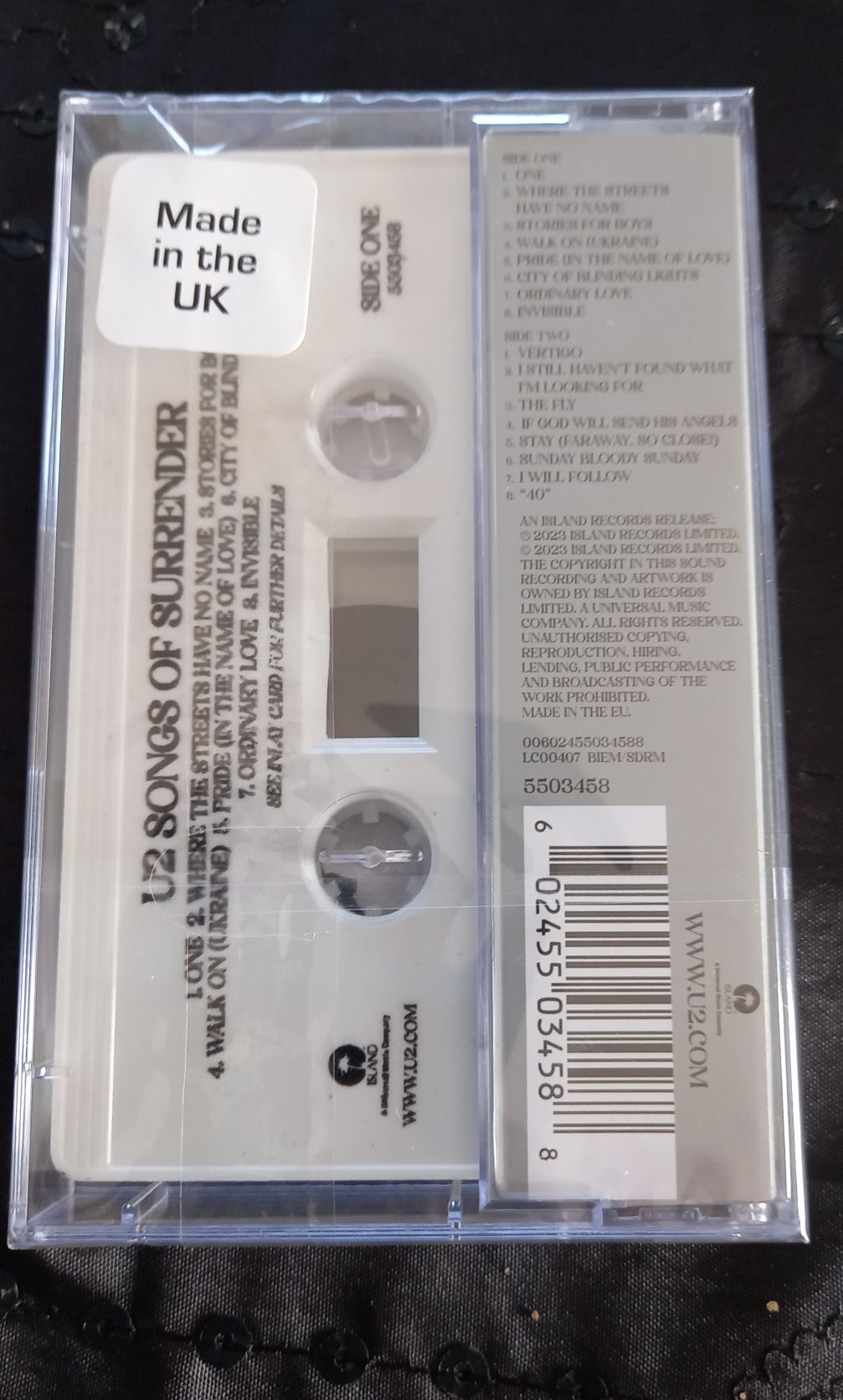 Cassete U2 Songs of Surrender (Mint Green / ou white Edição Limitada)