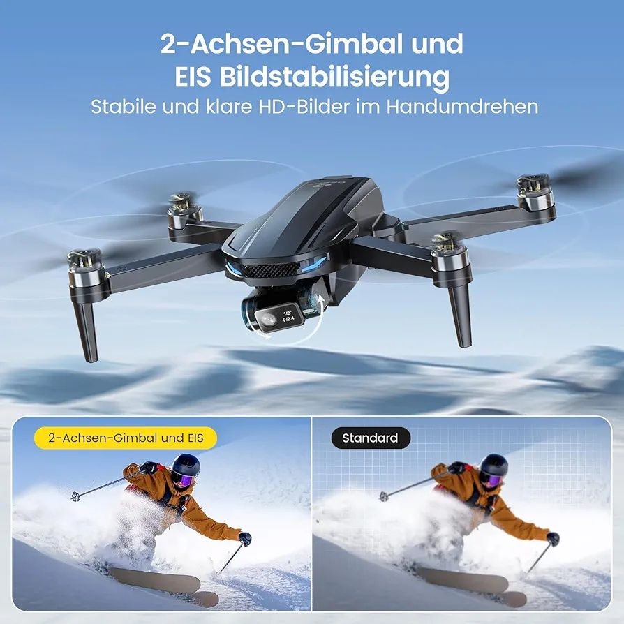DEERC D65 – Dron z Kamerą 4K, 2-Axis Gimbal, GPS i 5G