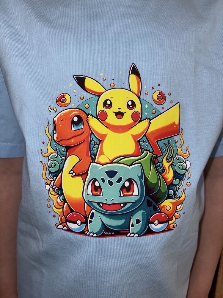 Chlopiece koszulki Pokemon 110-140
