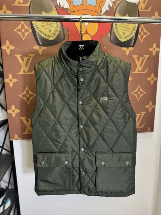 ЖИЛЕТКА LACOSTE 2025! Женская безрукавка хаки Лакоста жилет осень хит