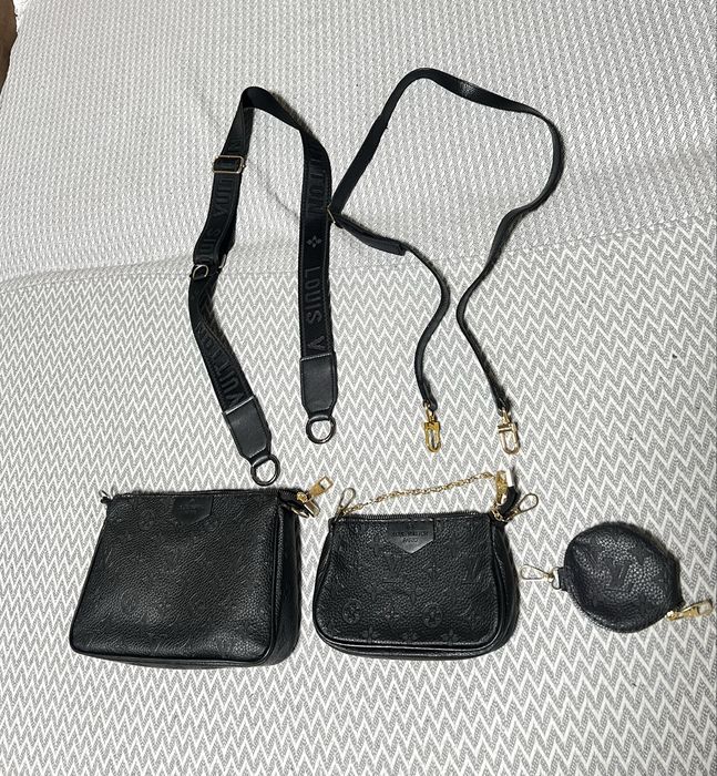 Сумка Louis Vuitton (Монограма Чорна Шкіра)