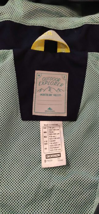 Kurtka turystyczna dla dzieci Quechua 7-8lat roz. 128