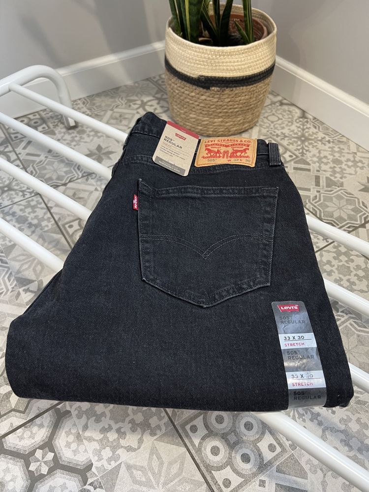 Оригінальні Джинси Levi’s 505 USA  чорні графітові