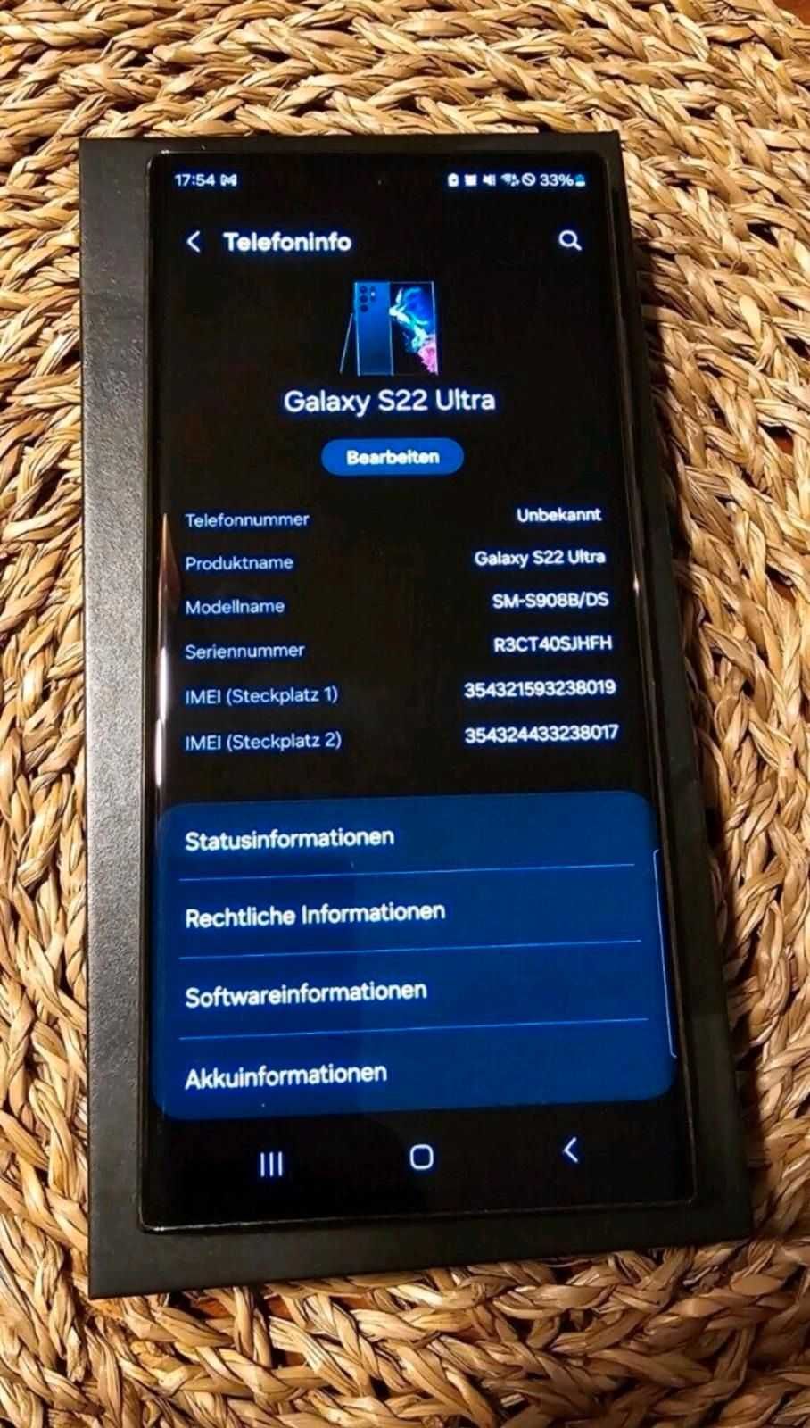 Samsung S 22 Utra 128GB  Новий стан