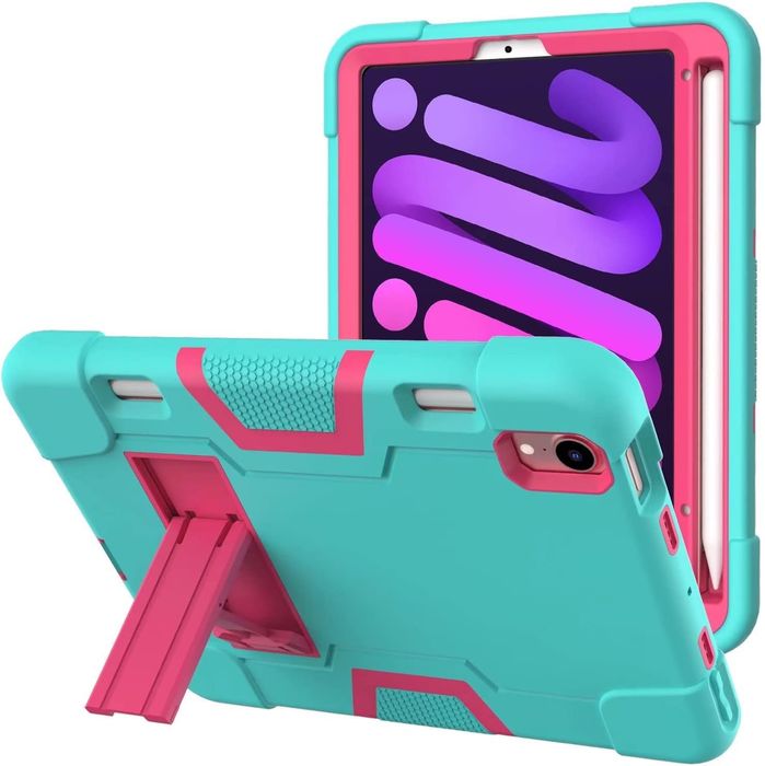 Etui do iPad Mini 6 8.3" z Podstawką i Miejscem na Rysik Miętowe