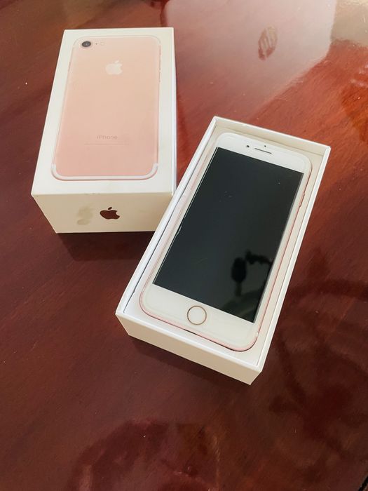 Iphone 7, 128 GB, róż, szyba ochronna