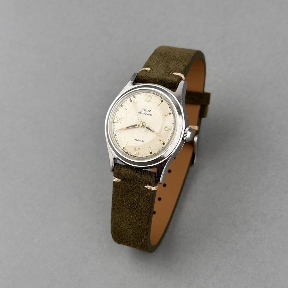 Zegarek vintage Geret – Roman | jasna tarcza | ręczny naciąg | Swiss