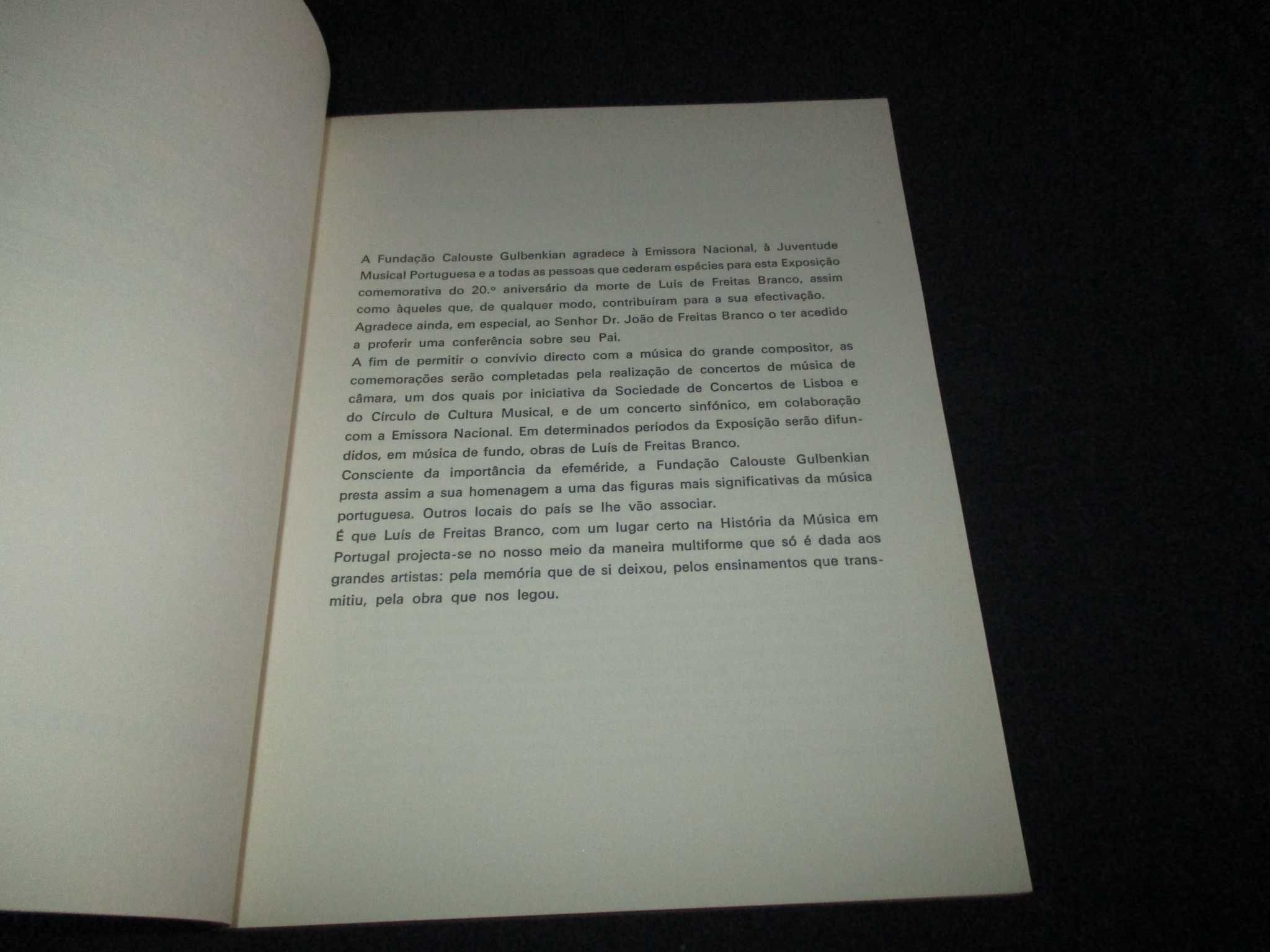 Livro Luiz de Freitas Branco Gulbenkian 1975