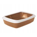Kuweta duża toaleta dla kota z ramką savic 50 x 31cm nordic brown