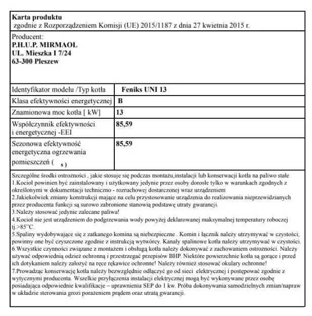 Pellet Drewno 5 KLASA Kocioł Piec 13KW 120-160m2 DOSTAWA 0ZŁ GRATISY