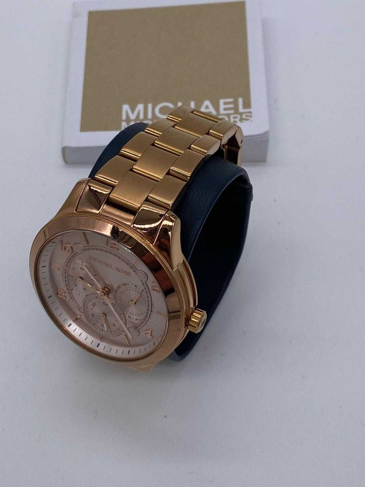 Zegarek damski złoty różowe złoto modny Michael Kors Runway MK6589
