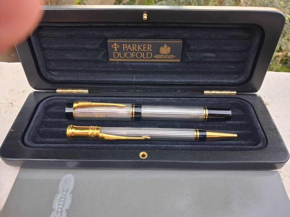 Canetas Parker Duofold Centennial em prata