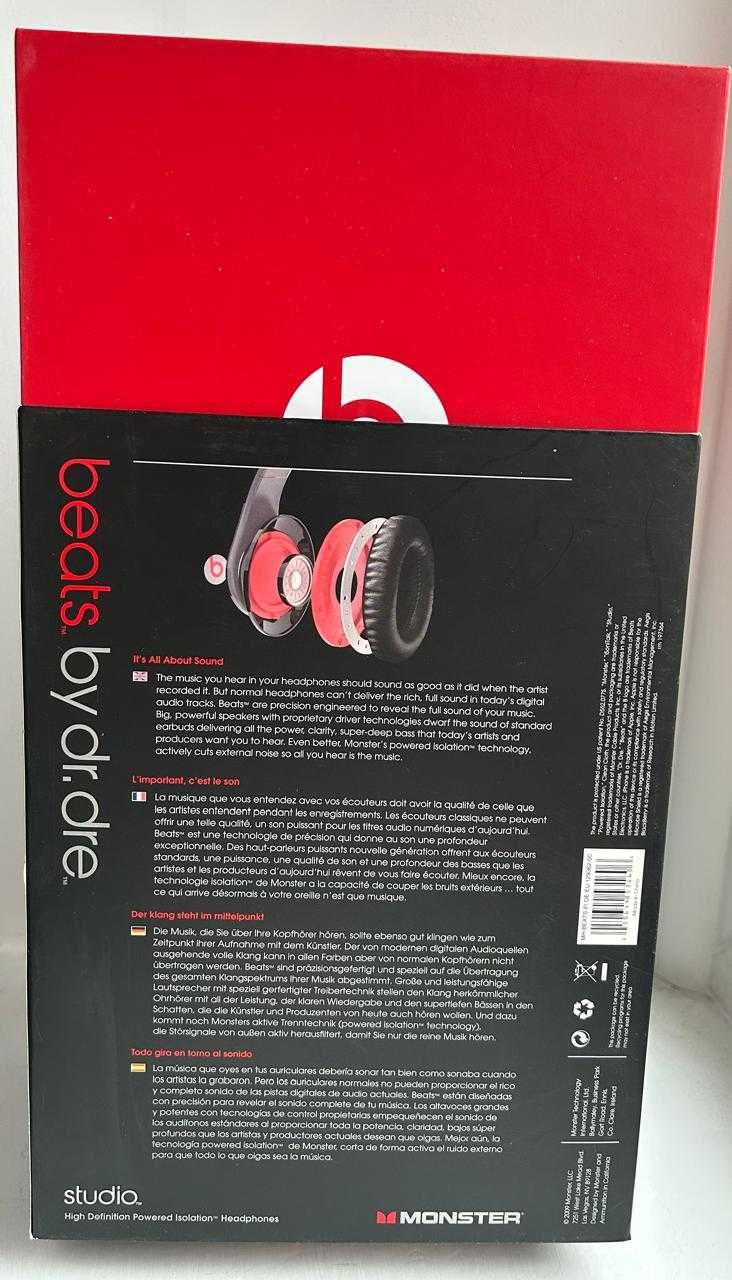Бездротові навушники Monster Beats by Dr. Dre Studio, оригінал, нові