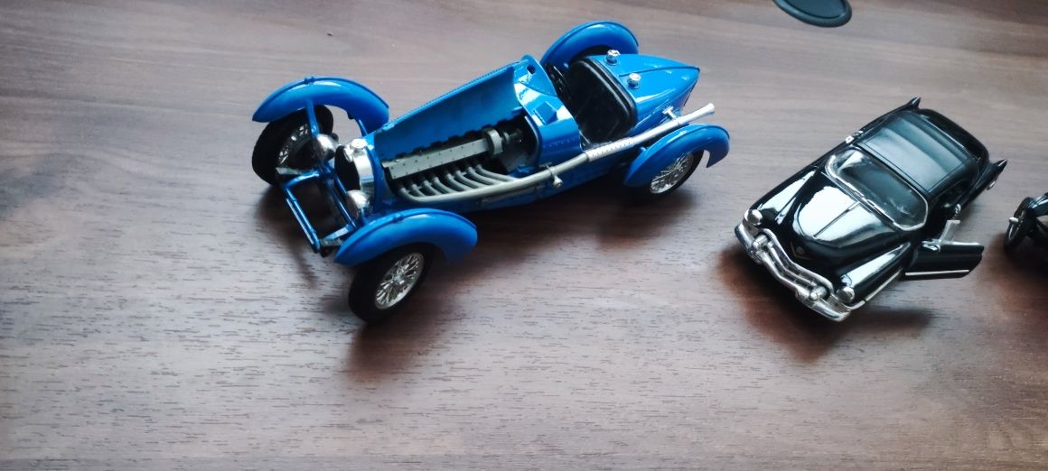 samochodziki zabawki, ford model t sunstar, bugatti, jaguar, cadillac