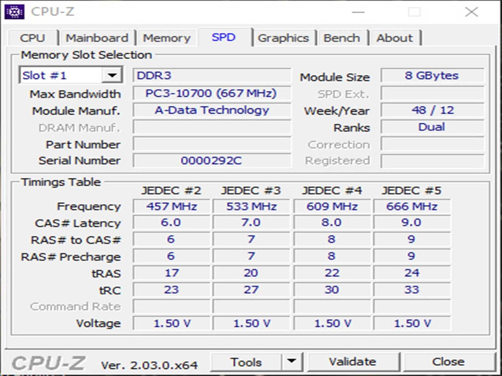 DDR3 8GB Adata 10600 -Komputer