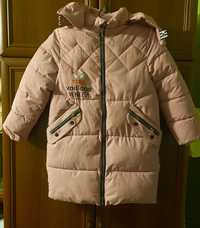 Стильне тепле зимове пальто на дівчинку 8-10 років