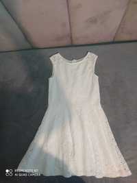 Sukienka bez rękawów dla dziewczynki kolor biały