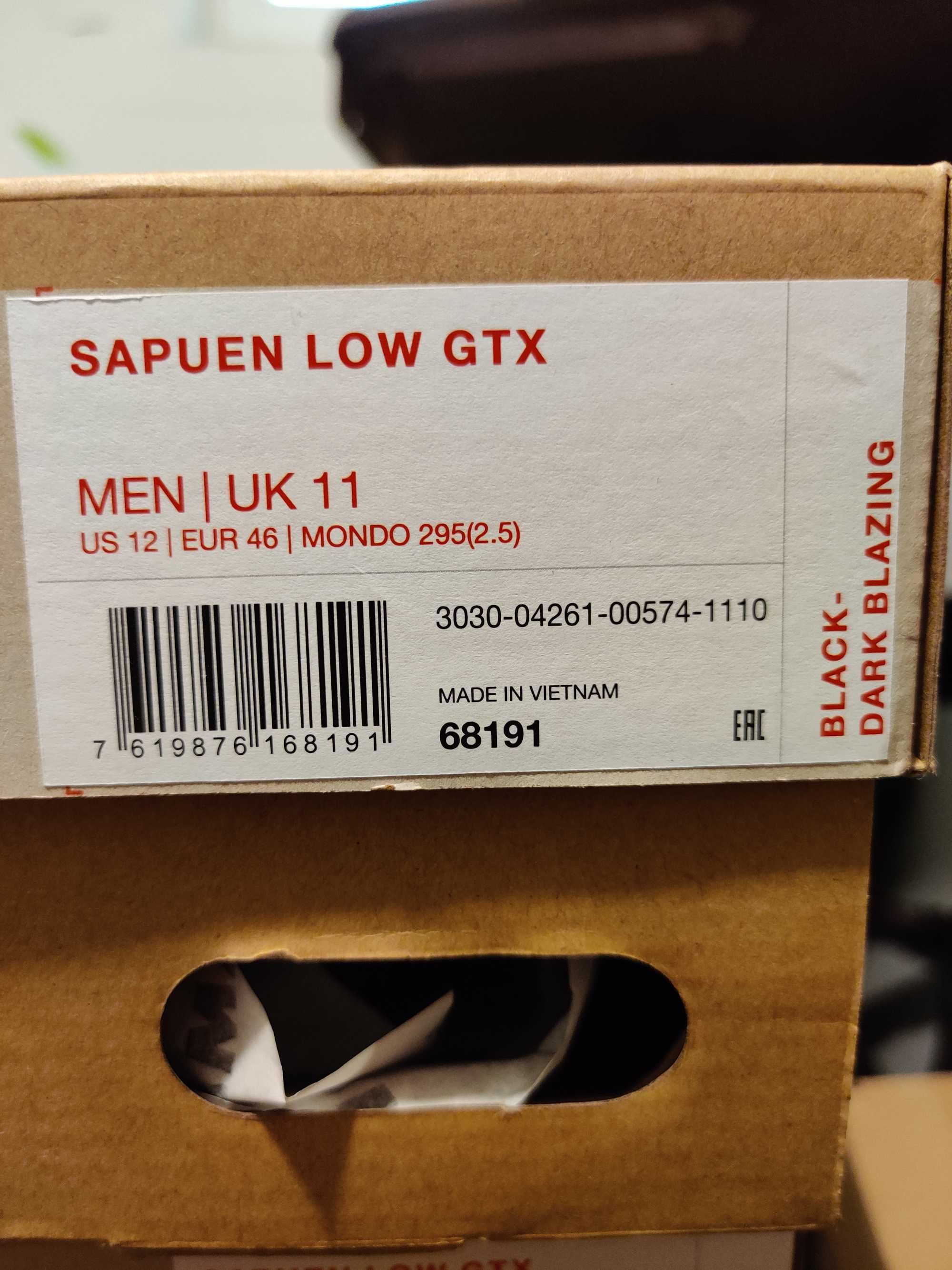 Mammut 46 29,5cm Sapuen Low Gtx Nowe Oryginalne Gore-tex