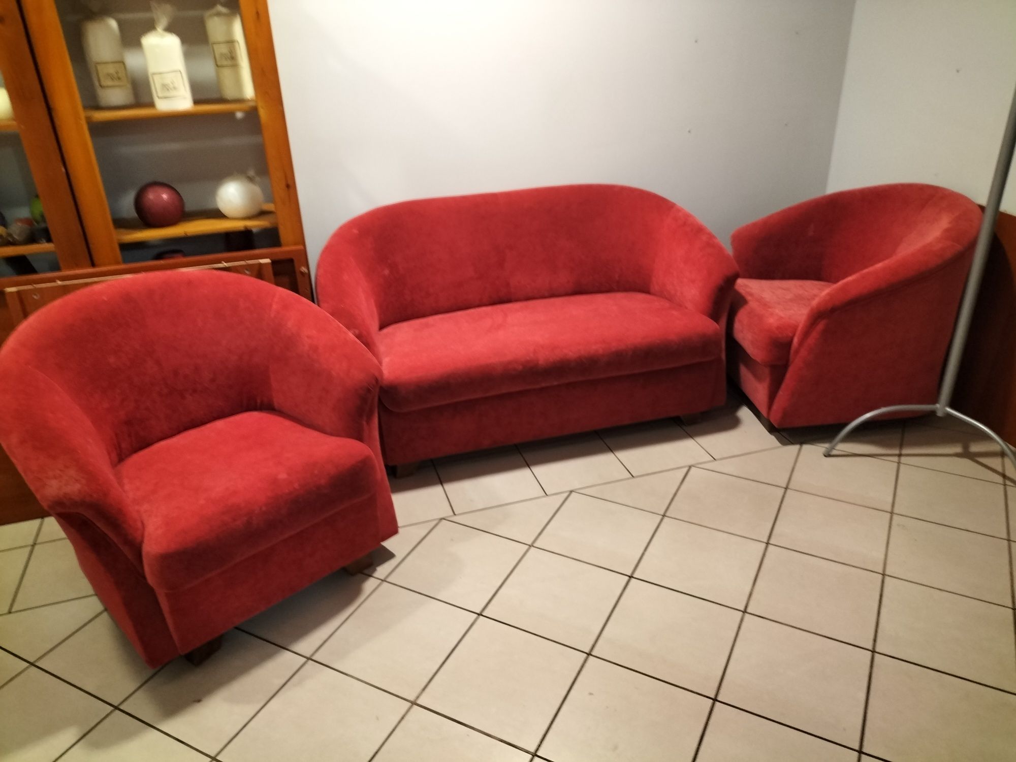 Zestaw wypoczynkowy kanapa fotel