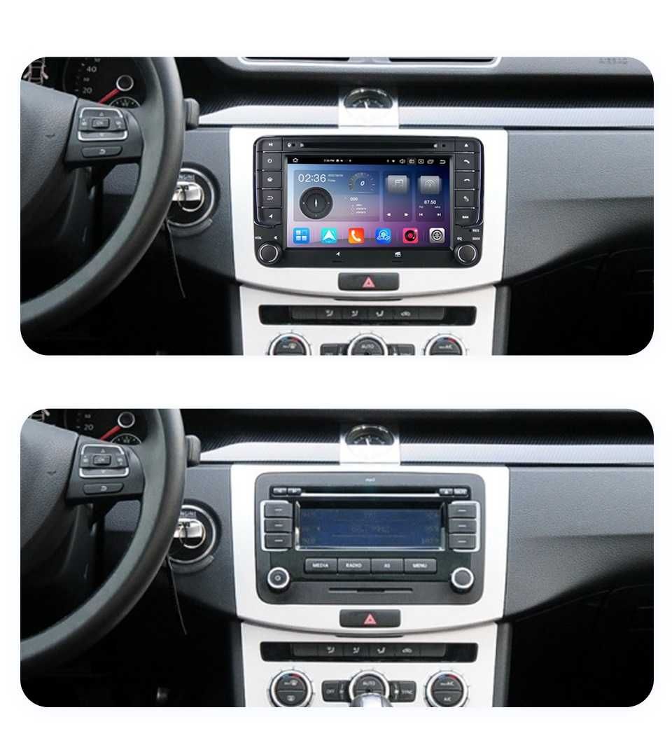 Radio FM RDS DAB+ Android CarPlay WiFi CD DVD GPS SD USB VW Seat Skoda