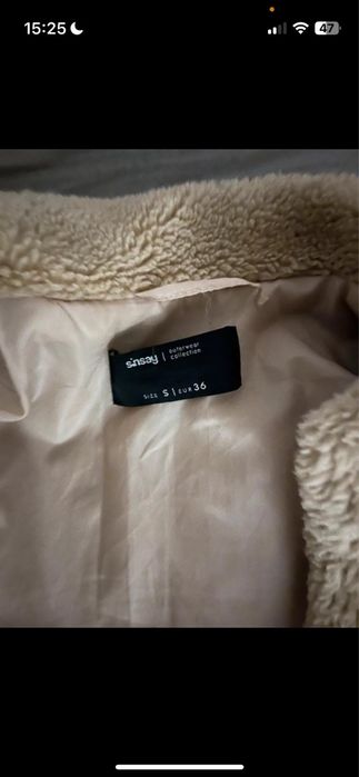 Kurtka futro miś rozmiar s