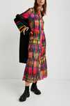 Sukienka szmizjerka DESIGUAL XL zapinana na guziki kolorowa Boho
