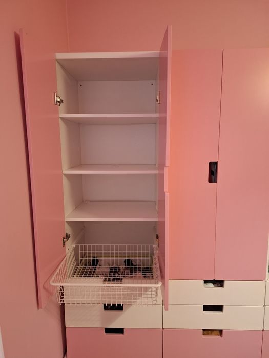 Meble dziecięce ikea stuva różowe białe dla dziewczynki- do 11.08