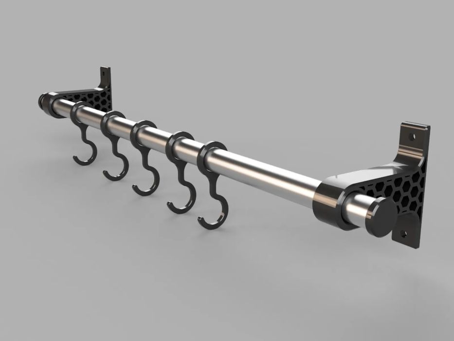 Suporte Industrial Tubo Roupeiro 18mm