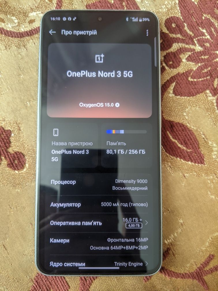 Продам OnePlus Nord 3, діє гарантія ще на 4 місяця