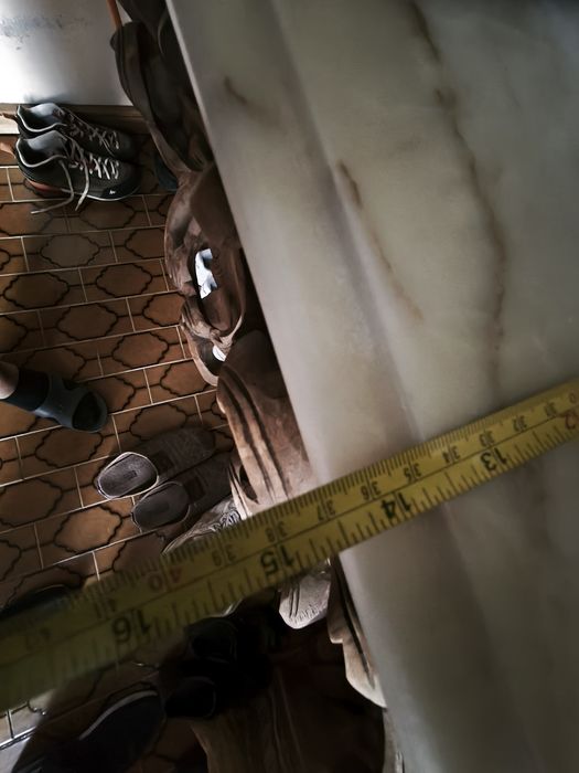 Móvel de entrada mais espelho, antigo em madeira