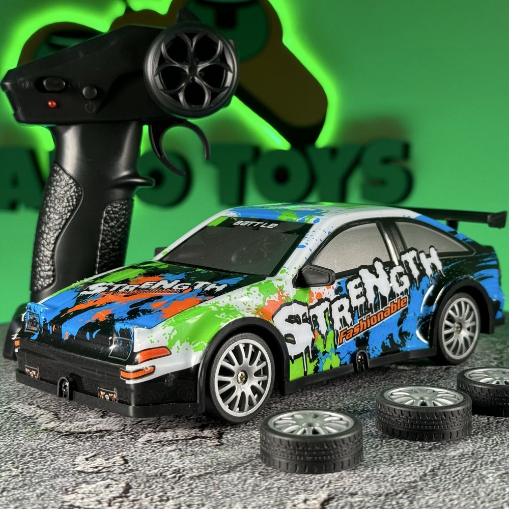 Машинка для дрифта на радиоуправлении Strength Зеленая. Дрифт машинка