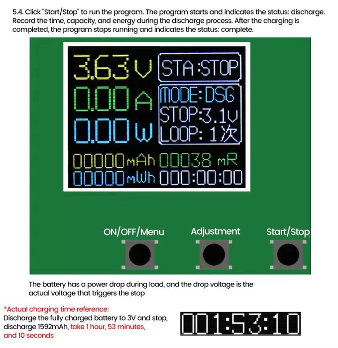 Тестер ємності бататареї зарядне 18650