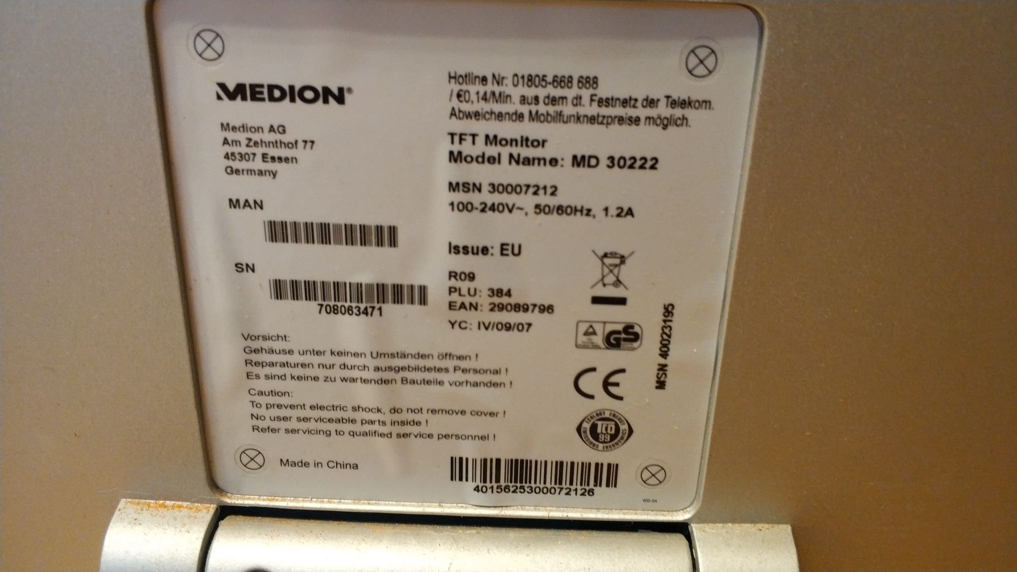 Monitor Medion MD 30222