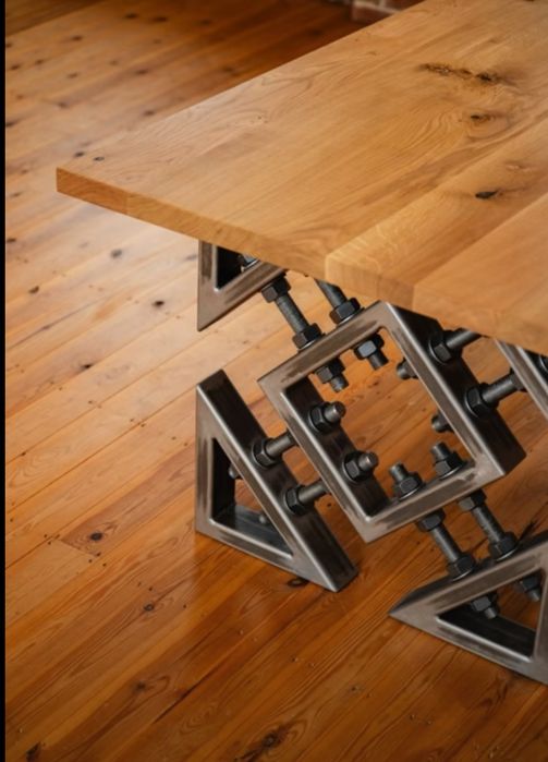 Nogi stalowe loftowe 72x72 cm – ręczna robota, dowolny kolor