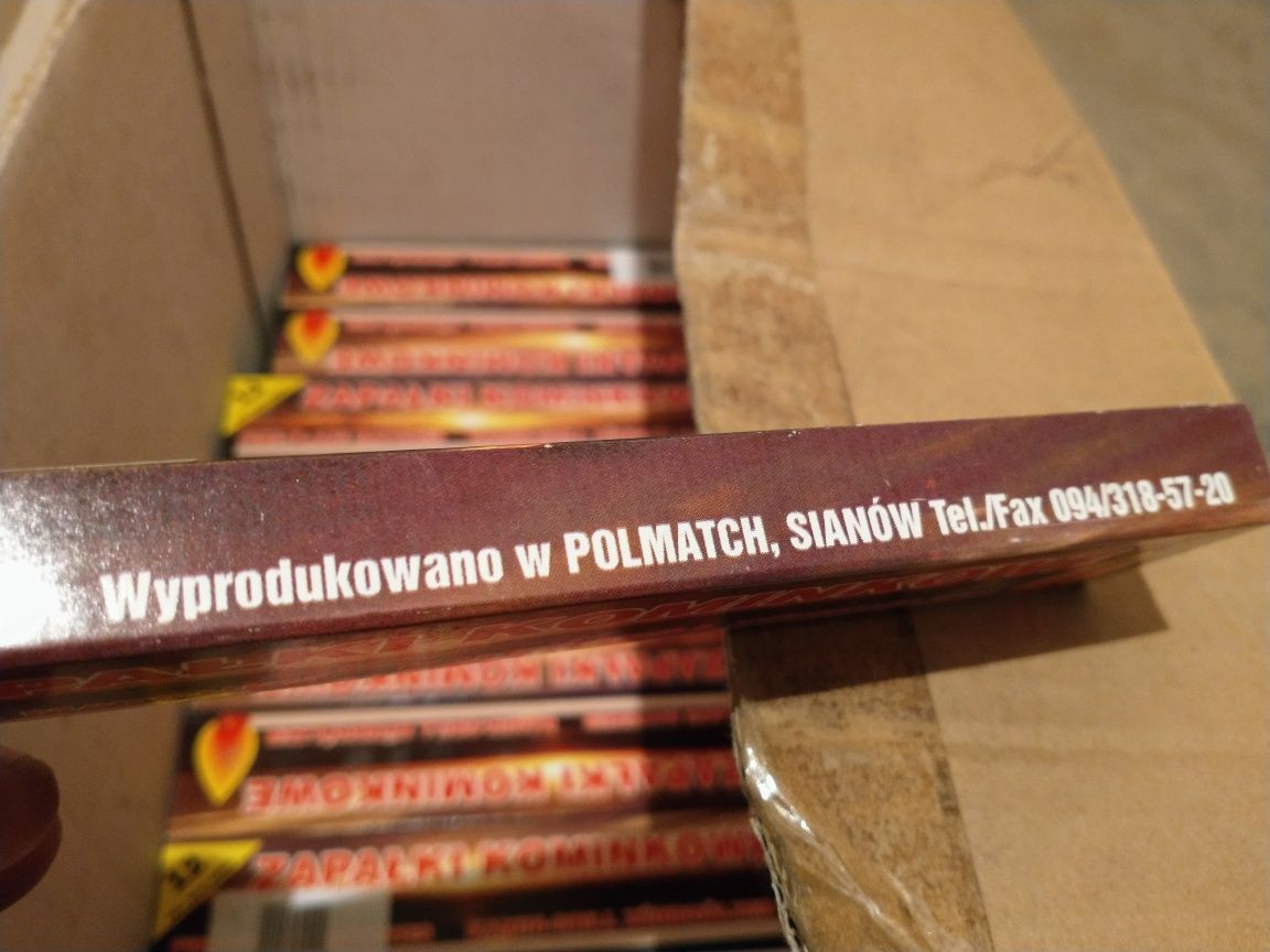 Zapałki kominkowe długie 100 opakowań po 12 sztuk