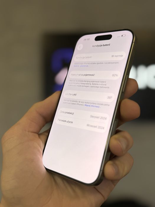 RATY 0% iPhone 16 Pro 128GB BATERIA 92% GWARANCJA 12 miesiecy!!!