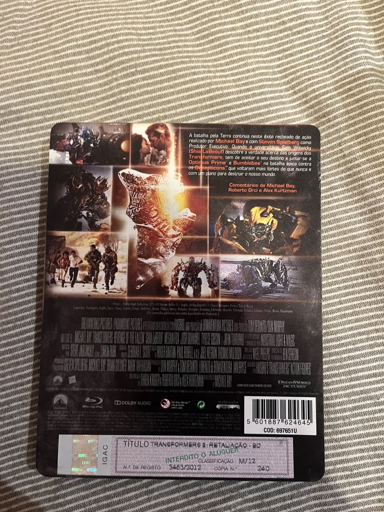 Transformers revenge of the fallen edicao especial dvd blu-ray