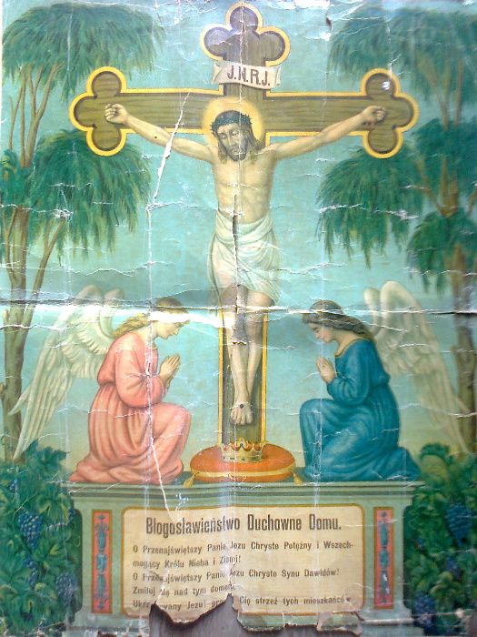 obraz stary Blogoslawienstwo Duchowe Domu unikat starocie