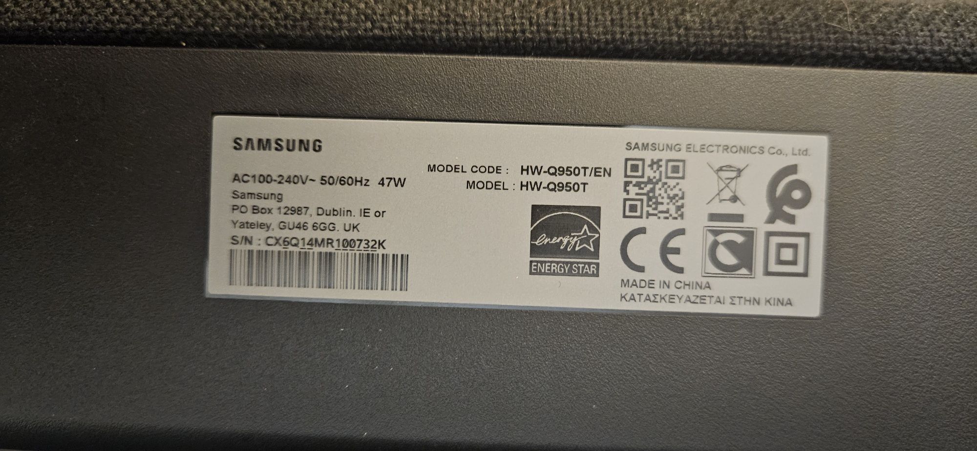 Soundbar Samsung HW-Q950T/EN