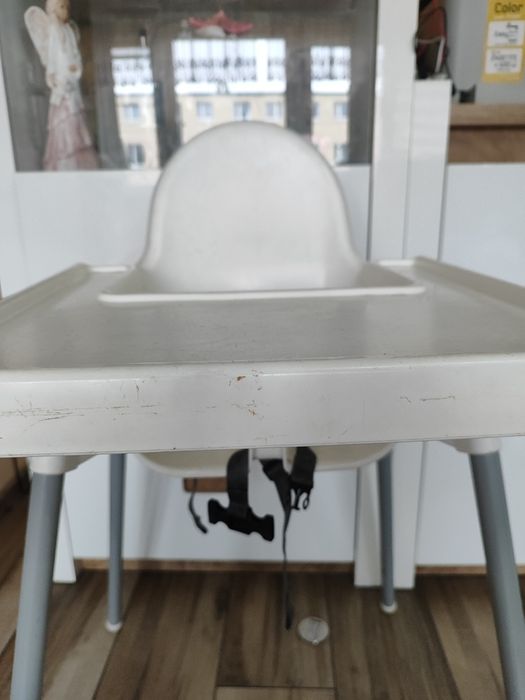 Krzesełko do karmienia dla noworodka  białe Ikea zdejmowana nakładka