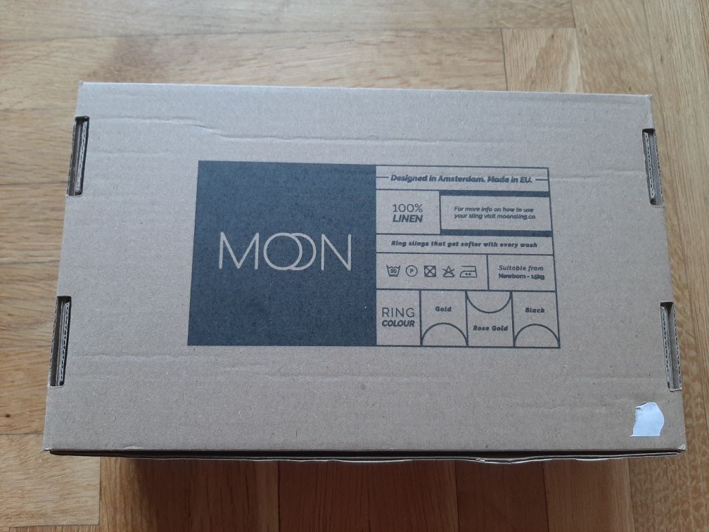 Nowa lniana chusta kółkowa Moon Sling
