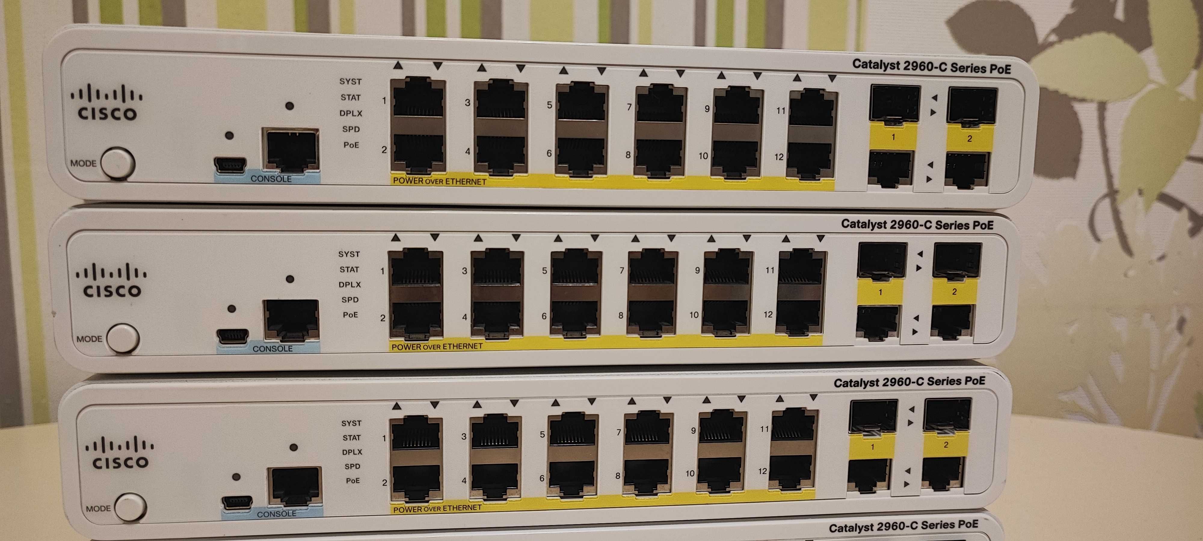 РАСПРОДАЖА 12 POE Port Коммутаторы Cisco WS-C2960C-12PC-L  нал/безнал