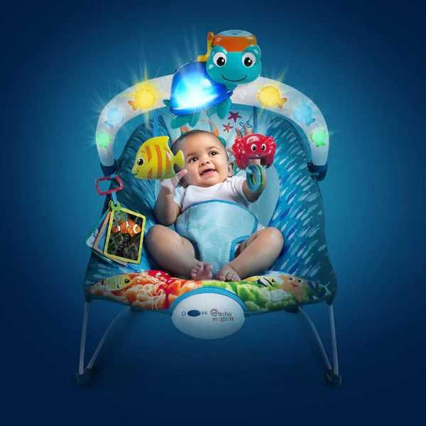 Baby Einstein Leżaczek Bright Starts Świecący Świat Żółwika