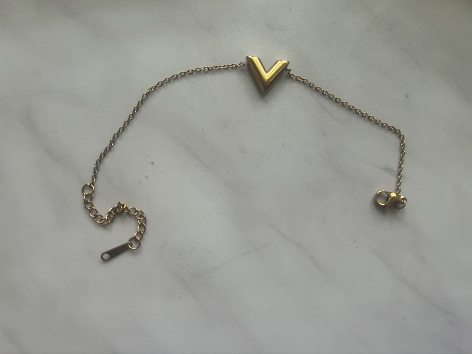 Złota bransoletka ze stali chirurgicznej 22cm