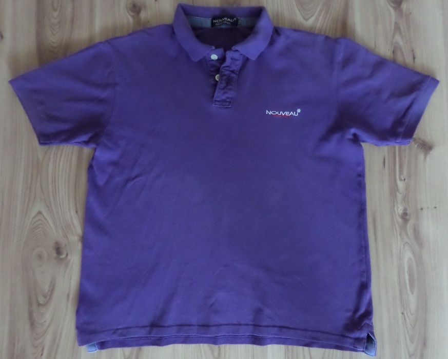 Koszulka POLO męska/młodzieżowa NOUVEAU (rozmiar L/XL) FIOLETOWA