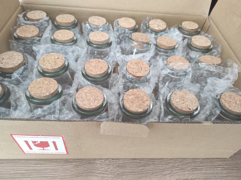 Pojemniki buteleczki szklane na dżem przyprawy 100ml 24 sztuki
