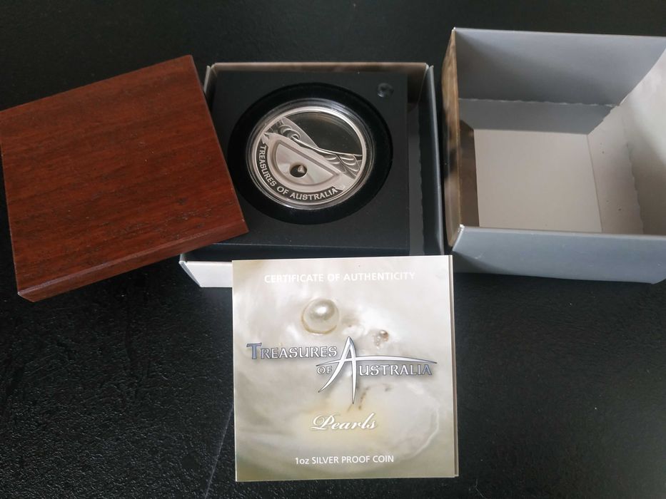 Moneta z serii Skarby Australii perły