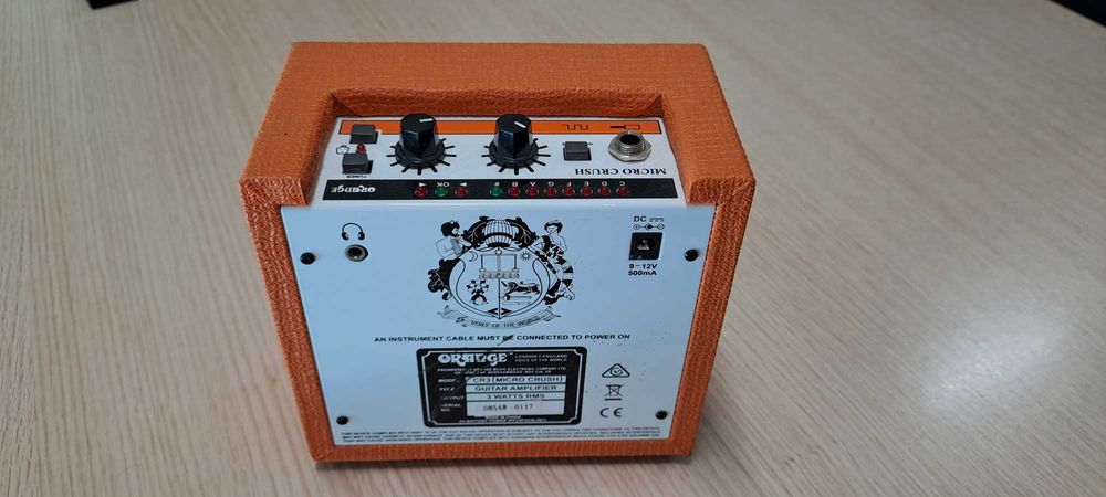 Amplificador Combo Mini para Guitarra Orange CRUSH3 micro pix laranja