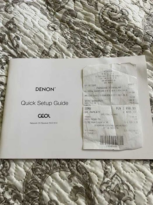 Amplituner DENON CEOL RCD-N10 + gwarancja kolor czarny. STAN IDEALNY